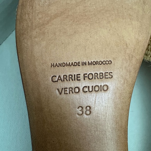 Carrie Forbes Bou Slip On Raffia Sandals Women's 38EU - Picture 9 of 9